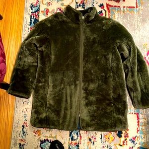 J Crew Olive Green Teddy Coat